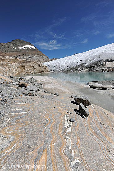 Foto:: Marmorierter Gletscherschliff (Foto,Fotos,Bilder,Bild,)